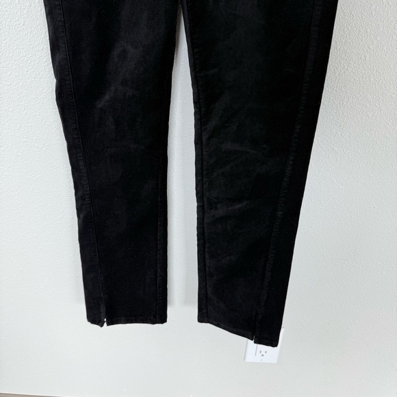 NWOT PAIGE Cindy Straight Leg Pants Twisted Seam Black Velvet Casual Women’s 25 - Picture 6 of 14